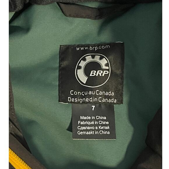 Ski-Doo Teens' Size 7 NEW Unisex Hooded Radiant Particle Jacket Black Green NWT - Picture 6 of 12